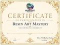Certificate of partecipation in Resin Art Mastery
